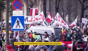 Coronavirus : des milliers d'Européens manifestent contre les restrictions