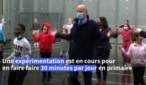 Activités physiques à l'école: Blanquer participe, pour en faire la promotion