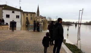 Crue de la Garonne à Langon, jeudi 4 février 2021