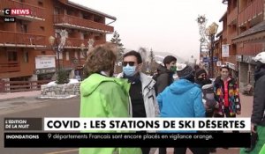 Coronavirus - Reportage dans les stations de ski qui accueillent du public pour les vacances de février malgré la fermeture des remontées mécaniques