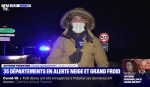 Neige en Essonne: à Saclay, la nationale 118 a été fermée à la circulation