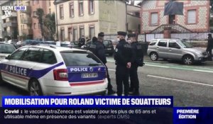 En soutien à Roland, une dizaine de personnes se rassemblent devant sa maison squattée à Toulouse