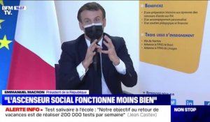 Emmanuel Macron: "L'ascenseur social fonctionne moins bien aujourd'hui qu'il y a 50 ans"
