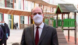 Tests salivaires : déclaration du Premier ministre à l’école Louise Bourgeois, à Paris