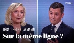 Toutes les fois où Gérald Darmanin et Marine Le Pen ont semblé proches pendant leur débat