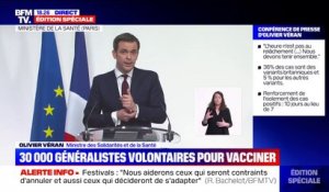 Olivier Véran: "Près de 30.000 médecins généralistes se sont déjà portés volontaires pour vacciner leurs patients"