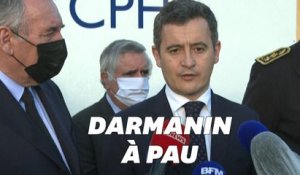 À Pau, Gérald Darmanin dit "sa tristesse" après le meurtre d'un responsable d'un centre pour réfugiés