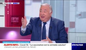 Gérard Larcher se dit "assez méfiant" à l'idée d'un passeport vaccinal