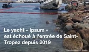 Saint-Tropez: L'épave de l’«Ipsum», un yacht échoué, va être démantelée