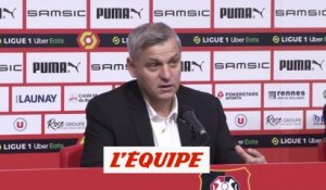 Genesio : « On doit mettre fin à cette spirale négative  » - Foot - L1 - Rennes