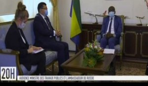 RTG/ Echange entre le ministre des infrastructures et l’ambassadeur de Russie au Gabon