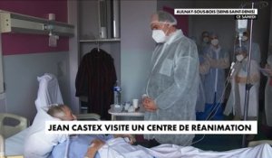 Jean Castex en visite dans un centre de réanimation