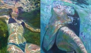 Ces superbes peintures à l'huile mettent en scène des femmes dans l'eau