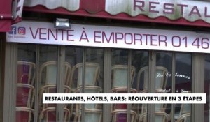 Restaurants, hôtels, bars : réouverture en 3 étapes