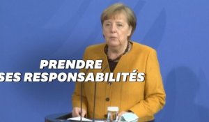 Confinement: Angela Merkel reconnaît "une erreur" et demande "pardon"