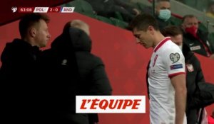 Lewandowski sorti touché face à l'Andorre - Foot - Qualif. CM - POL