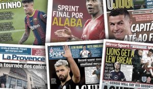 La fin de l'ère Sergio Agüero à Manchester City déchaine la presse anglaise, le FC Barcelone ne sait plus quoi faire avec Philippe Coutinho