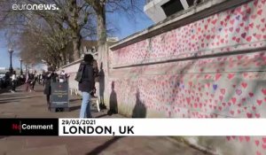 Londres : 150.000 coeurs pour les morts du Covid-19