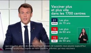 Covid-19 : la vaccination étendue aux plus de 60 ans le 16 avril et aux plus de 50 ans le 15 mai, annonce Emmanuel Macron
