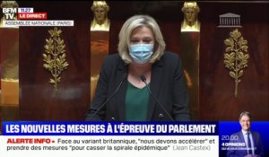 Covid-19: Marine Le Pen décrit une situation "qui tourne au chaos sanitaire et économique"