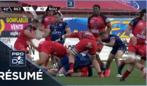 PRO D2 - Résumé AS Béziers Hérault-Rouen Normandie Rugby: 23-25 - J25 - Saison 2020/2021