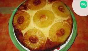 Gâteau au yaourt à l'ananas et au caramel