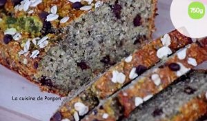 Banane bread healty aux graines de chia, noix de coco et pépites de chocolat