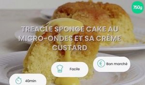 Treacle sponge cake au micro-ondes et sa crème custard