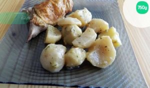 Pommes de terre, navets, poulet roti