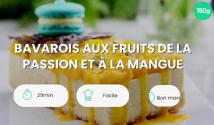 Bavarois aux fruits de la passion et à la mangue