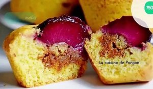 Muffin à la prune et caramel au beurre salé