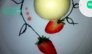 Dome chocolat blanc cœur de fraise