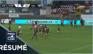 PRO D2 - Résumé US Carcassonne-Valence Romans Drôme Rugby: 22-38 - J26 - Saison 2020/2021