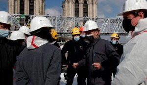 Emmanuel Macron à Notre-Dame : « un travail immense a été accompli »