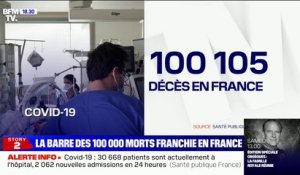 Covid-19: la barre des 100.000 morts franchie en France, après 300 décès enregistrés à l'hôpital en 24 heures