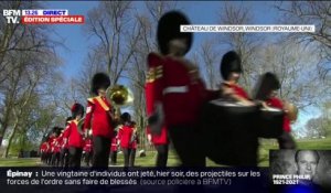 Obsèques du Prince Philip: marche cadencée pour le régiment des grenadiers de la reine