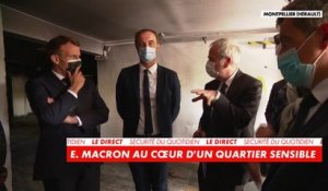 Emmanuel Macron échange avec des habitants d'un quartier sensible de Montpellier