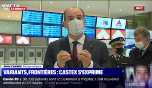 "Nous avons engagé la bataille contre ces variants": à Roissy, Castex rappelle qu'une quarantaine de 10 jours est désormais imposée aux voyageurs venant de 5 pays