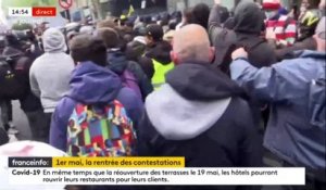 er Mai - Plusieurs milliers de personnes manifestent à Paris, y compris des Gilets Jaunes - Des incidents sporadiques éclatent depuis 14h - Plusieurs personnes interpellées