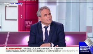 Xavier Bertrand: l'alliance LR/LaREM en PACA "fait du Rassemblement national le premier opposant, le seul opposant"