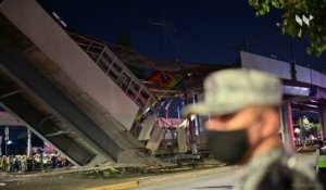 Les images de l'écroulement dramatique d'un métro aérien à Mexico