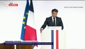 Emmanuel Macron ne veut "rien céder à ceux qui entendent effacer le passé au motif qu'il ne correspond pas à l'idée qu'ils se font du présent"