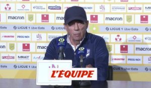 Gasset : « Il n'y a que la peur pour expliquer ça » - Foot - L1 - Bordeaux
