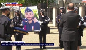 Hommage national à Éric Masson: Jean Castex remet la légion d'honneur au brigadier tué à Avignon