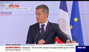 Féminicide à Mérignac: Gérald Darmanin rappelle que "la consigne est (...) de saisir systématiquement toutes les armes des personnes soupçonnées d'être en responsabilité de violences conjugales"