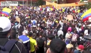 Manifestation contre le gouvernement Duque à Bogota