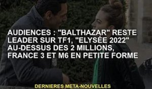 Audience : "Balthazar" toujours leader de TF1, "Elysée 2022" plus de 2 millions, France 3 et M6 en m