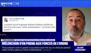 Tirs mortels après un refus d'obtempérer à Paris: pour le syndicat Alliance, "Jean-Luc Mélenchon fait exprès d'ignorer la loi"