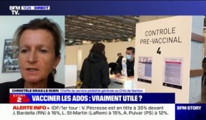 Pr Christèle Gras-Le Guen: vacciner les adolescents "n'est pas la priorité", "la cible vaccinale numéro un, ça doit rester les adultes"