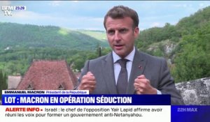 Emmanuel Macron en opération séduction dans le Lot